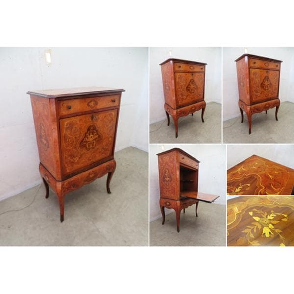 イタリア最高峰■マルコーニアルテ■象嵌■キャビネット■照明付き■猫脚■