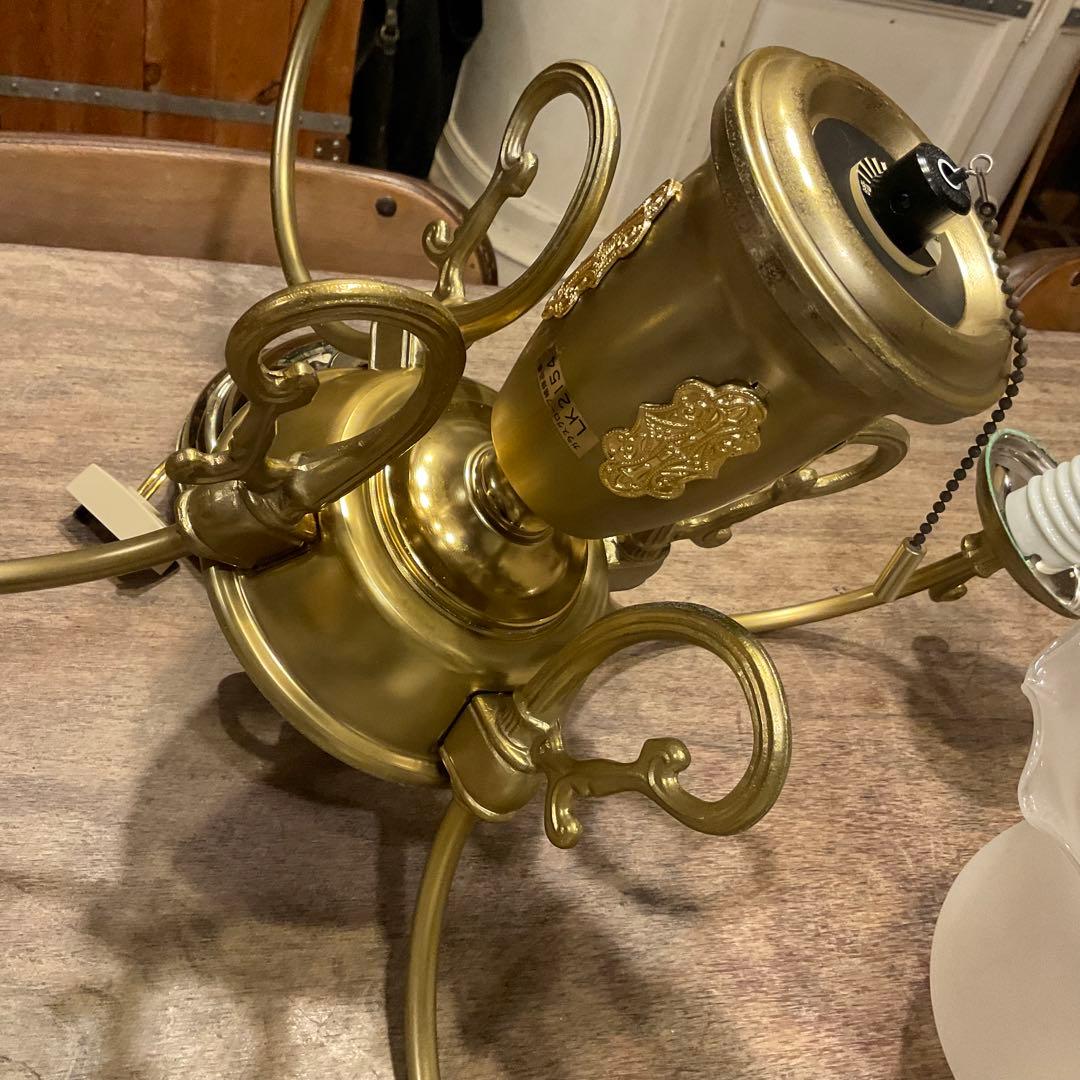 レトロ National ナショナル 松下電工 シャンデリア 4灯 天井照明