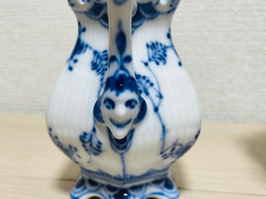 ヴィンテージ ロイヤルコペンハーゲン フルレース シュガーポットとクリーマー