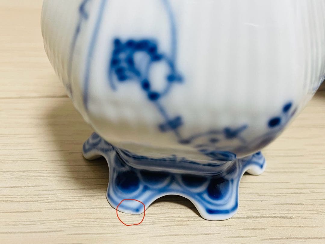 ヴィンテージ ロイヤルコペンハーゲン フルレース シュガーポットとクリーマー