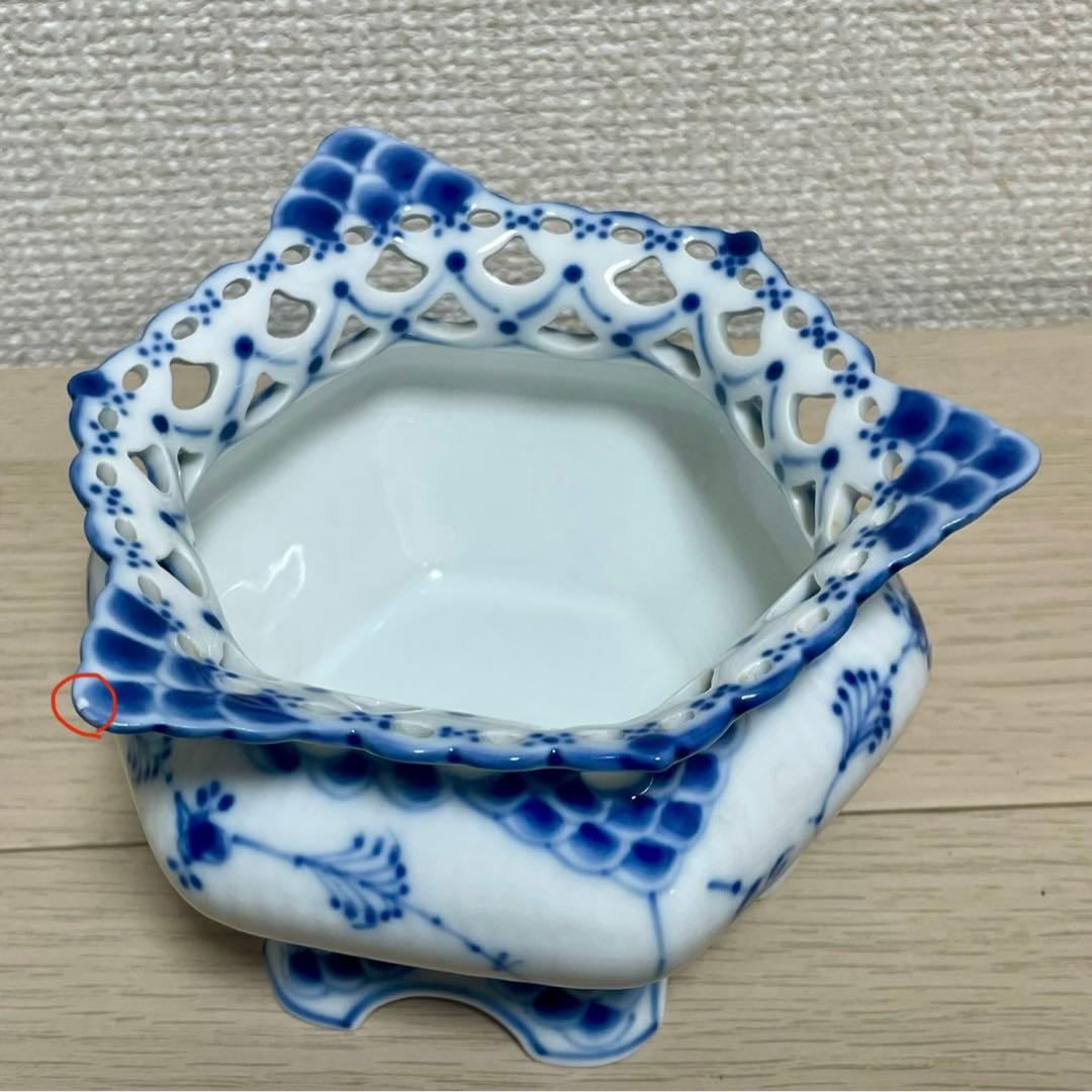 ヴィンテージ ロイヤルコペンハーゲン フルレース シュガーポットとクリーマー