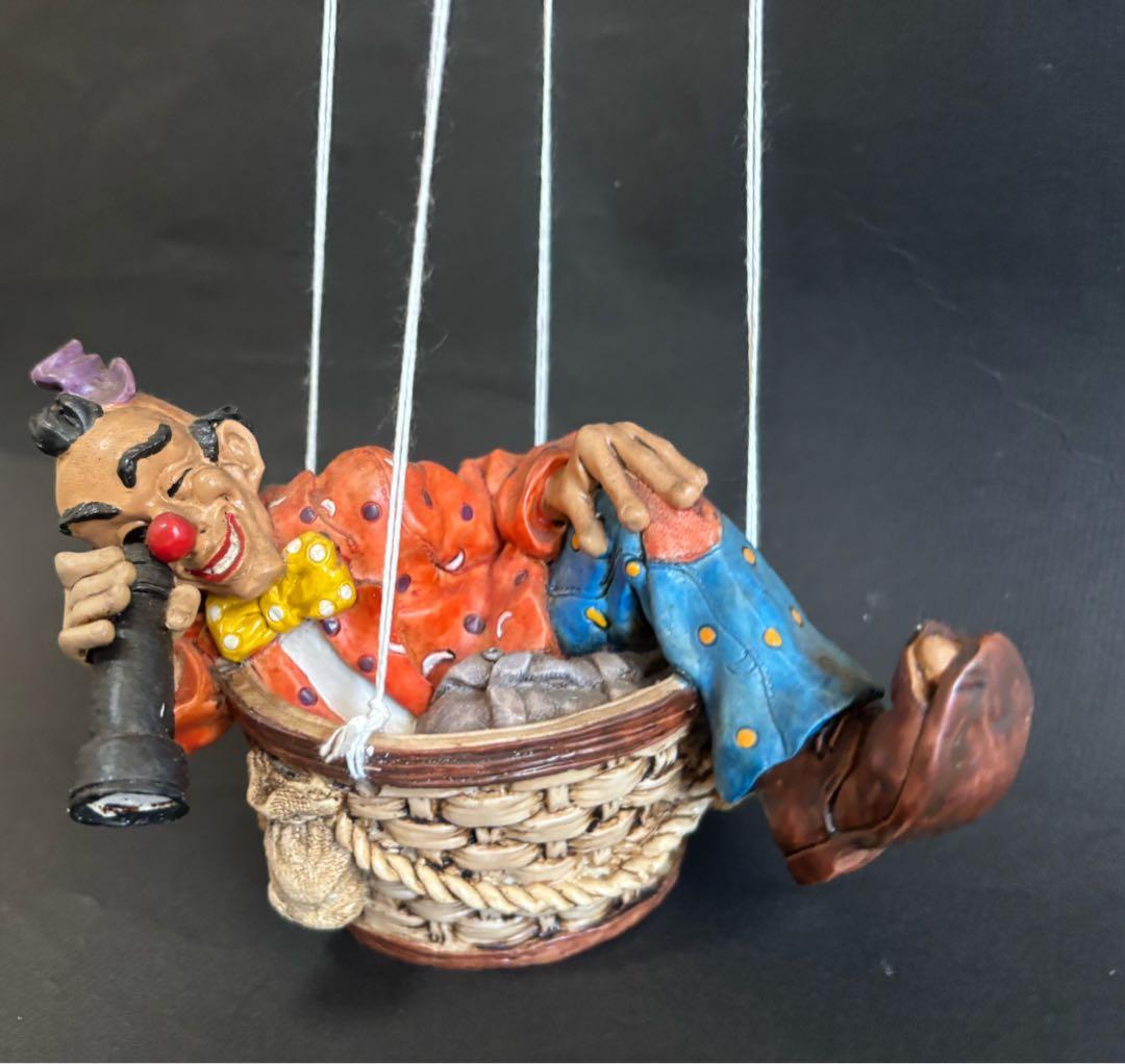 アンティーク 気球 ピエロ AERIAL CLOWNS 陶器 インテリア レトロ