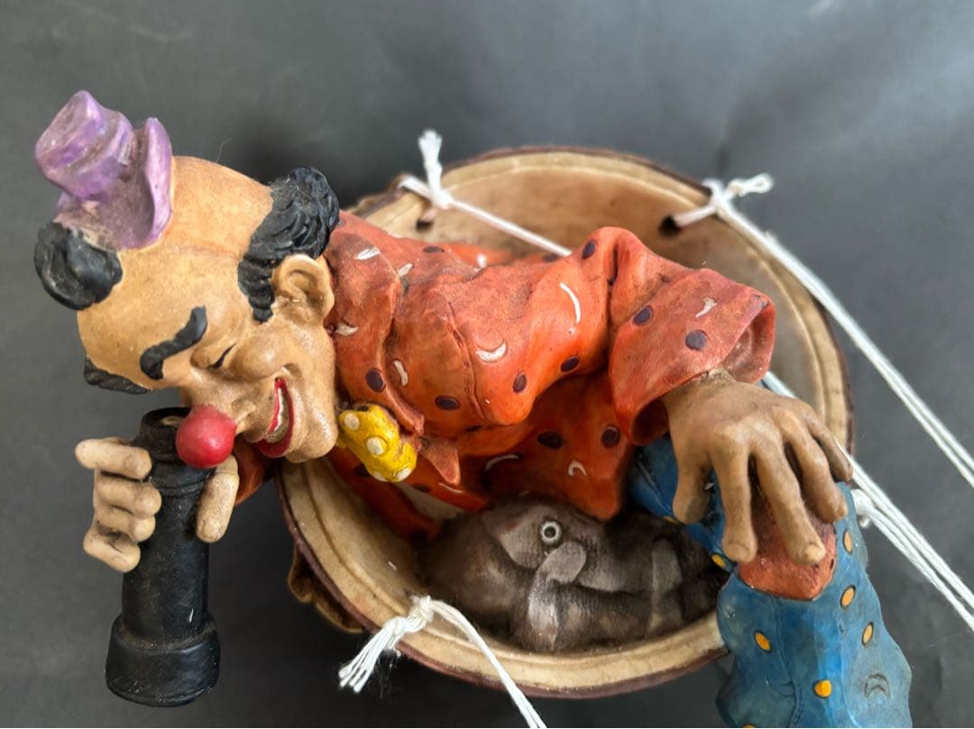 アンティーク 気球 ピエロ AERIAL CLOWNS 陶器 インテリア レトロ