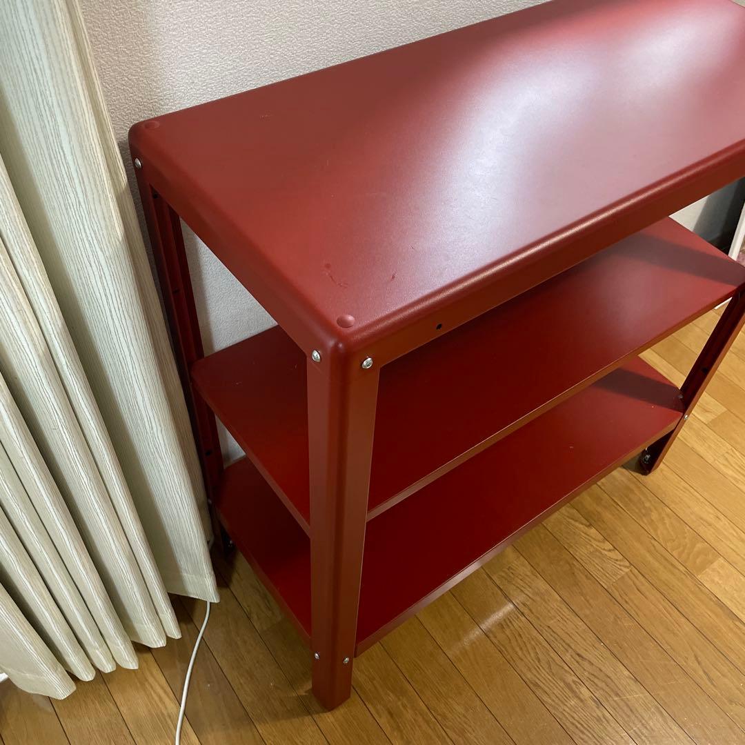 IKEA廃盤カラー:レッド　KOLBJÖRN（コールビョーン）3段ラック