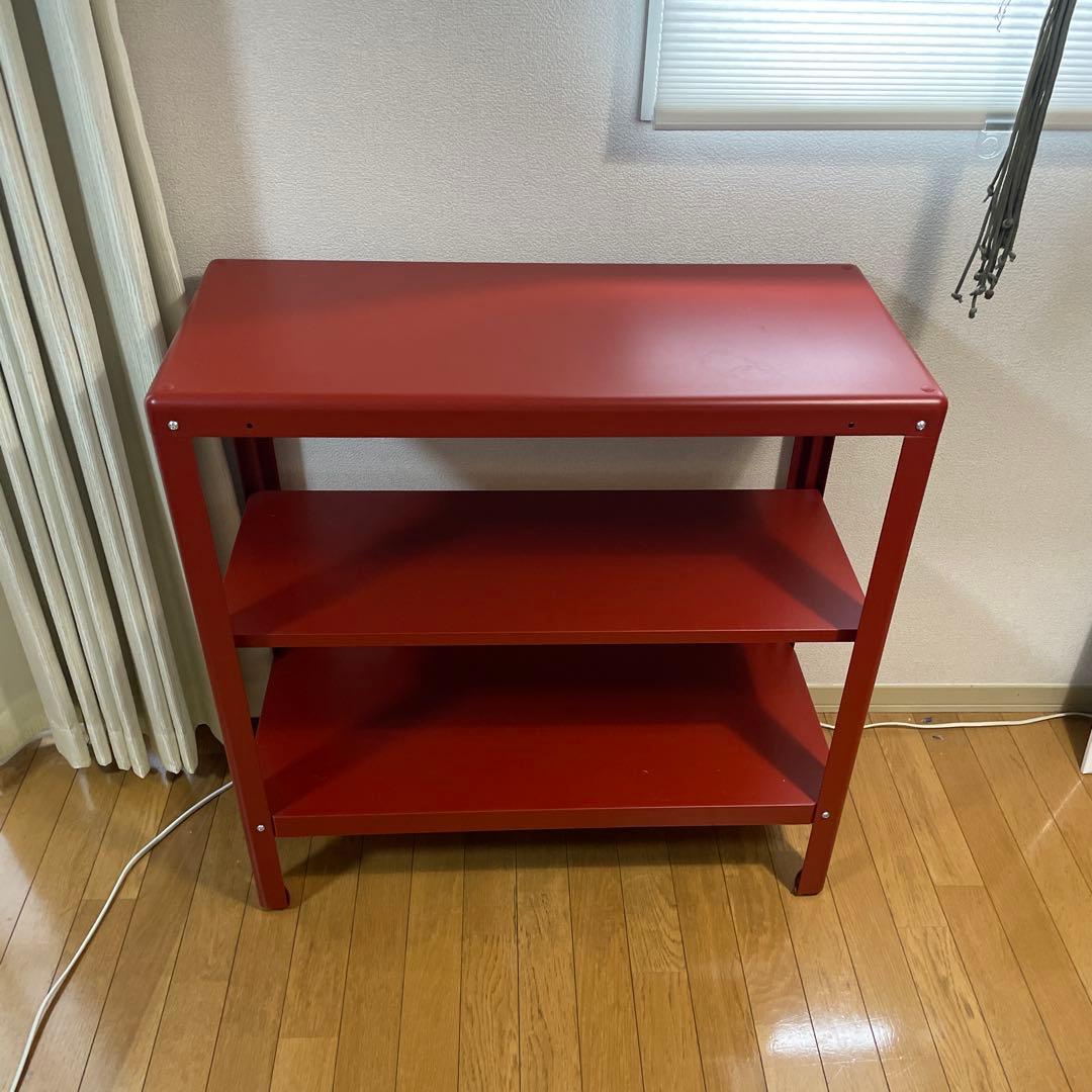 IKEA廃盤カラー:レッド　KOLBJÖRN（コールビョーン）3段ラック