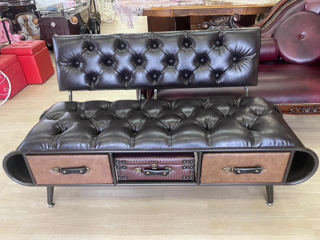 トランクソファ　ソファ　インダストリアル　アンティーク　アメリカン　ビンテージ