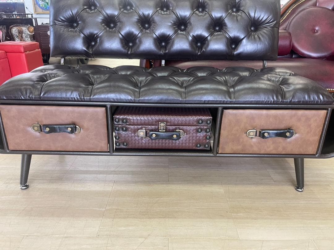 トランクソファ　ソファ　インダストリアル　アンティーク　アメリカン　ビンテージ