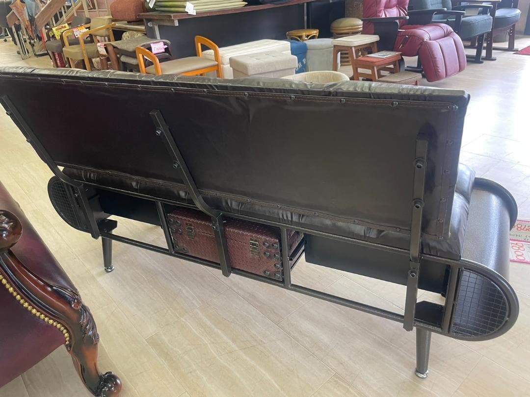 トランクソファ　ソファ　インダストリアル　アンティーク　アメリカン　ビンテージ