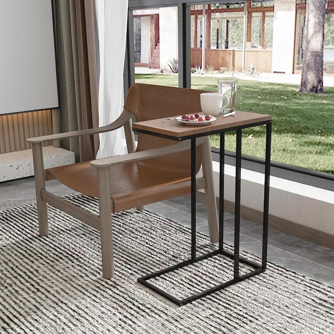 ナイト スリム サイドテーブル コの字型 シックなデザイン