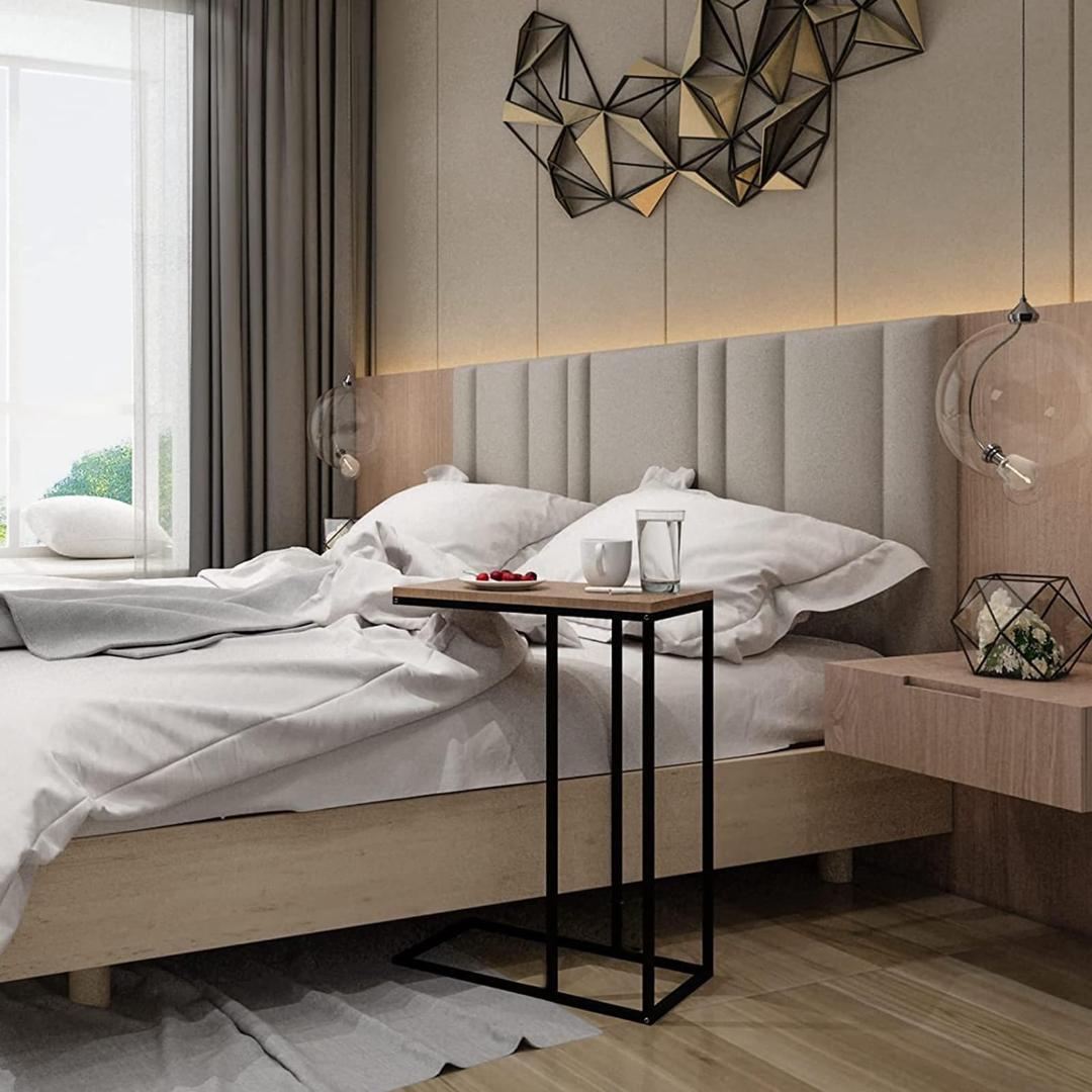 ナイト スリム サイドテーブル コの字型 シックなデザイン