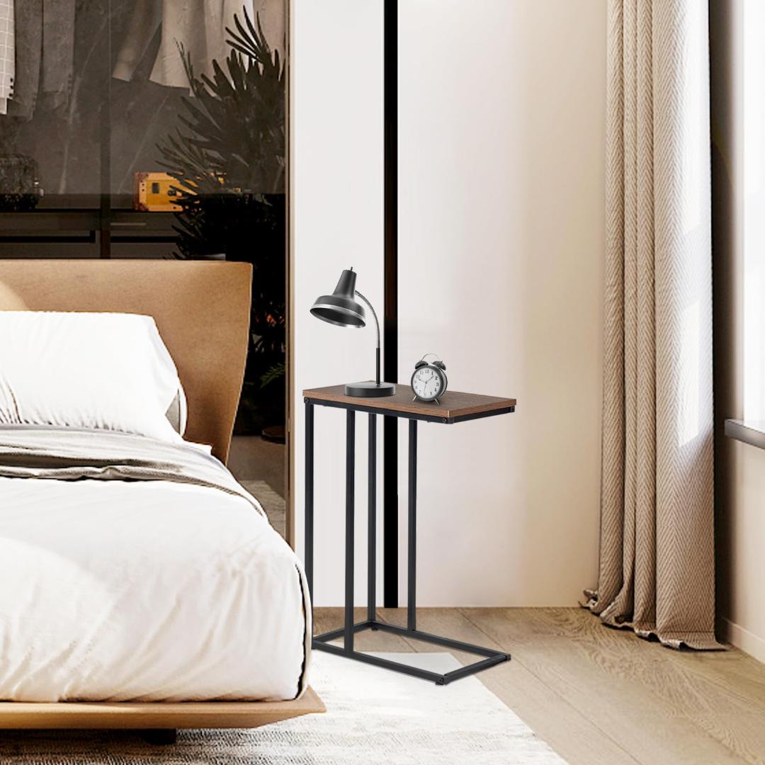 ナイト スリム サイドテーブル コの字型 シックなデザイン