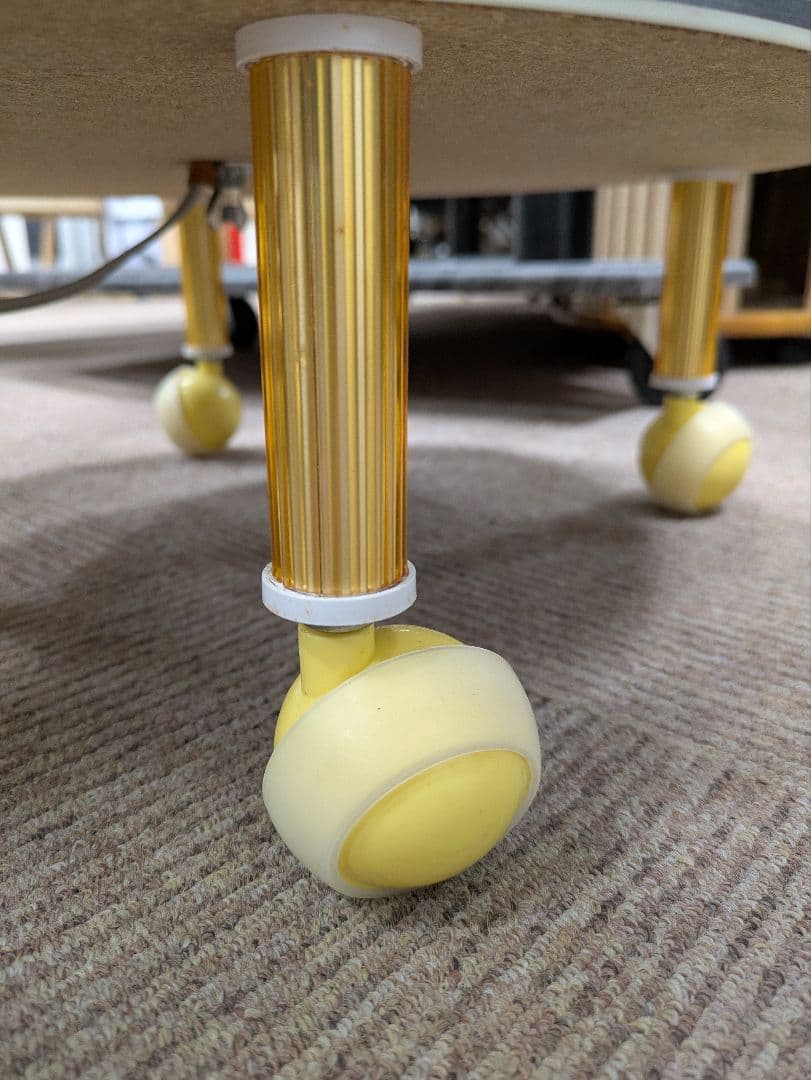 花柄 昭和レトロ レトロポップなキッチンワゴン サイドテーブル 緑 訳アリ