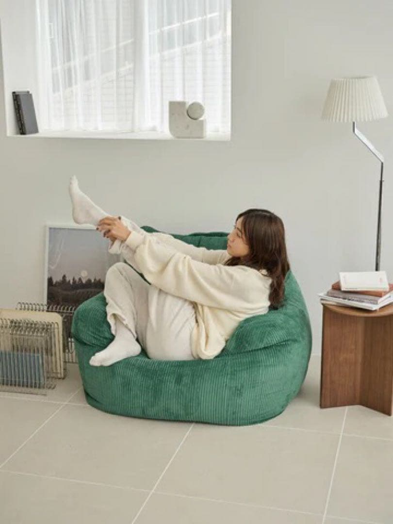 LOOSY HUGME 1人がけビーズソファ Green