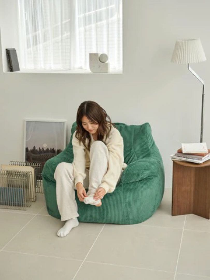 LOOSY HUGME 1人がけビーズソファ Green