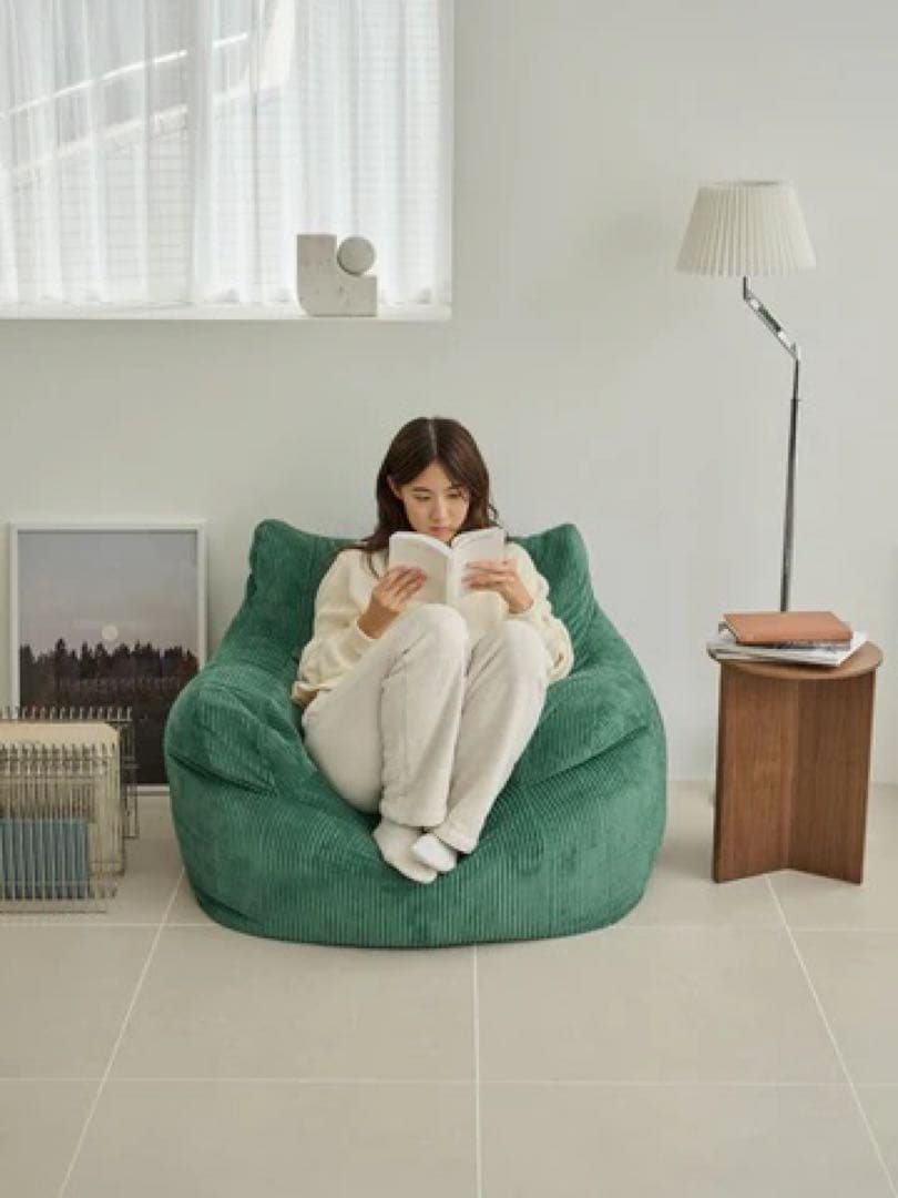 LOOSY HUGME 1人がけビーズソファ Green