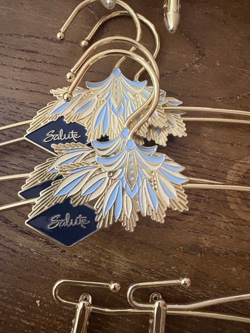 柿の種様専用Salute ノベルティデザイン 衣類ハンガーセット3種類12本