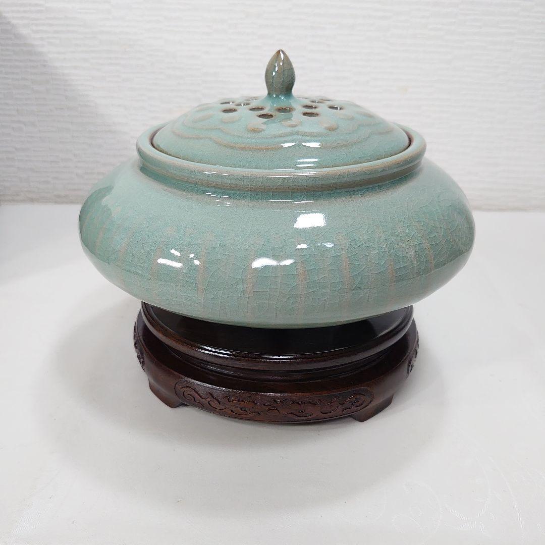龍泉青磁 徐朝興 香炉 龍泉朝興青瓷苑 中国人間国宝 - メルカリ