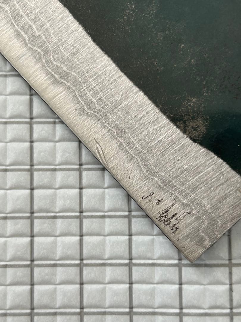 包丁 菜切包丁 ダマスカス 安来鋼青紙２号 165mm ワイン丸柄