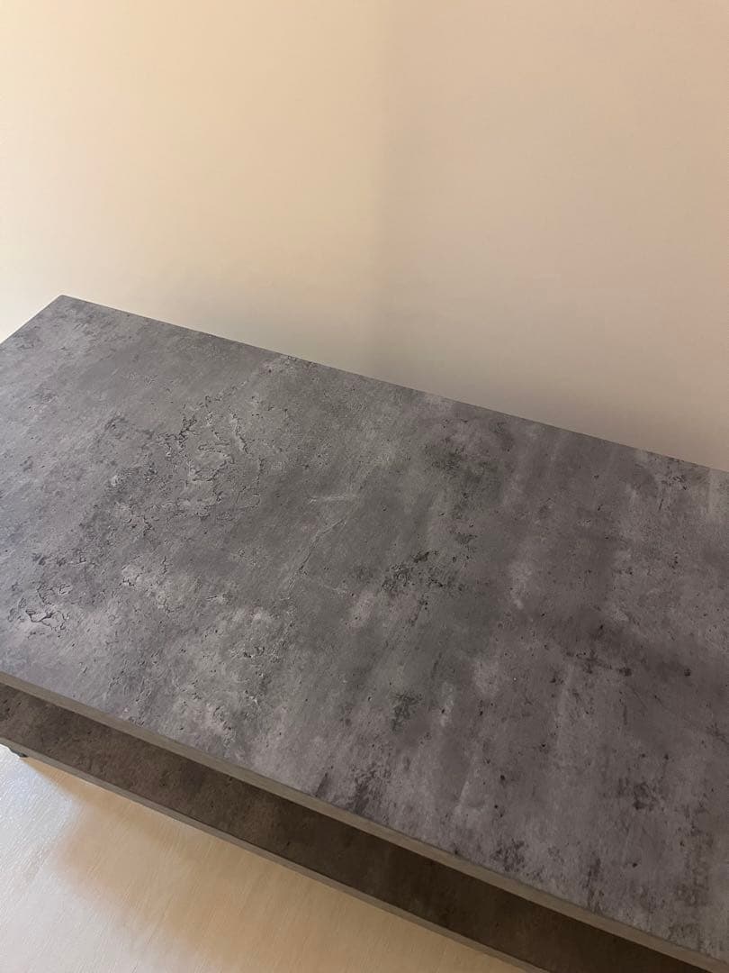 コンクリート調 ローテーブル グレー