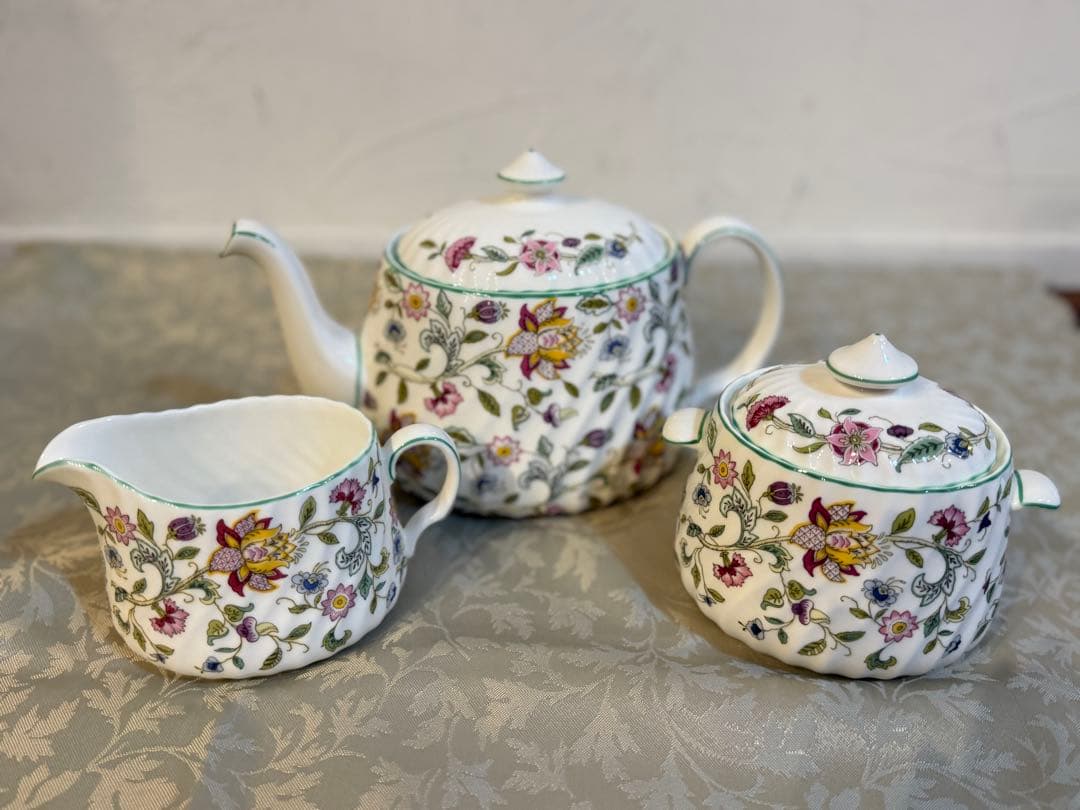 超美品】ミントン ハドンホール ティーポット シュガー クリーマー 3点