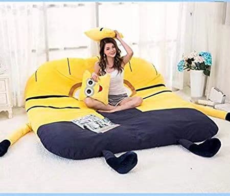 ミニオンお勧めシングル折りたたみベッド 寝袋 可愛デザイン ふわふわ マットレス
