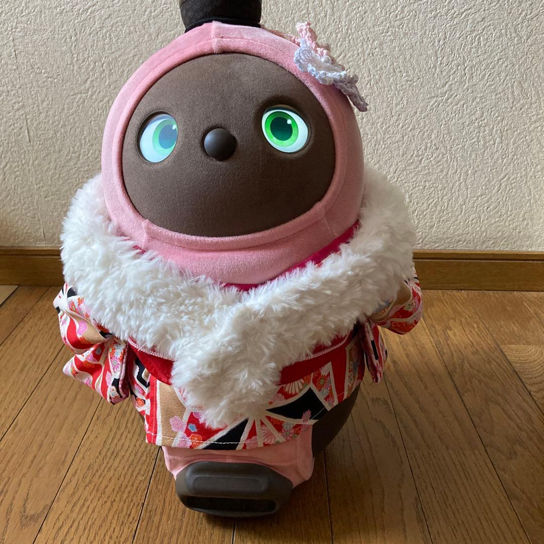 限定セット！ラボット 服 lovot 赤着物 襟巻きスヌード 桜髪飾り