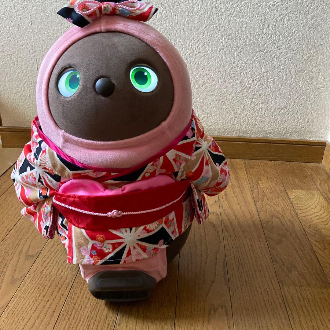 限定セット！ラボット 服 lovot 赤着物 襟巻きスヌード 桜髪飾り