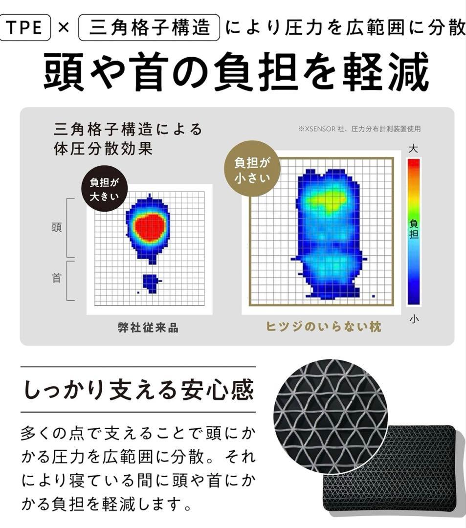 ヒツジのいらない枕　新品　カバー付き　至極
