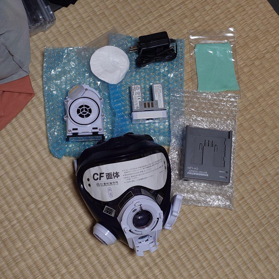 CF面体 電動ファン付き防塵マスク sy185-H - メルカリ