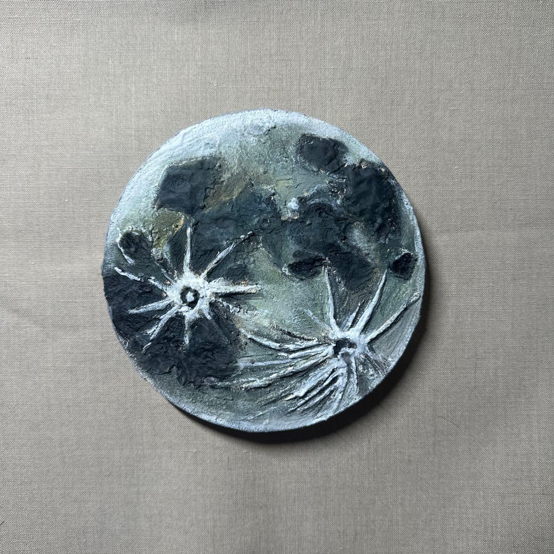 テクスチャーアート・アクリル画・月 - メルカリ