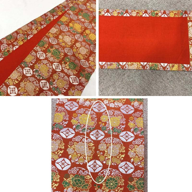 602ag5■七五三 七歳 女児 セミアンティーク着物&開き帯&長襦袢■良好