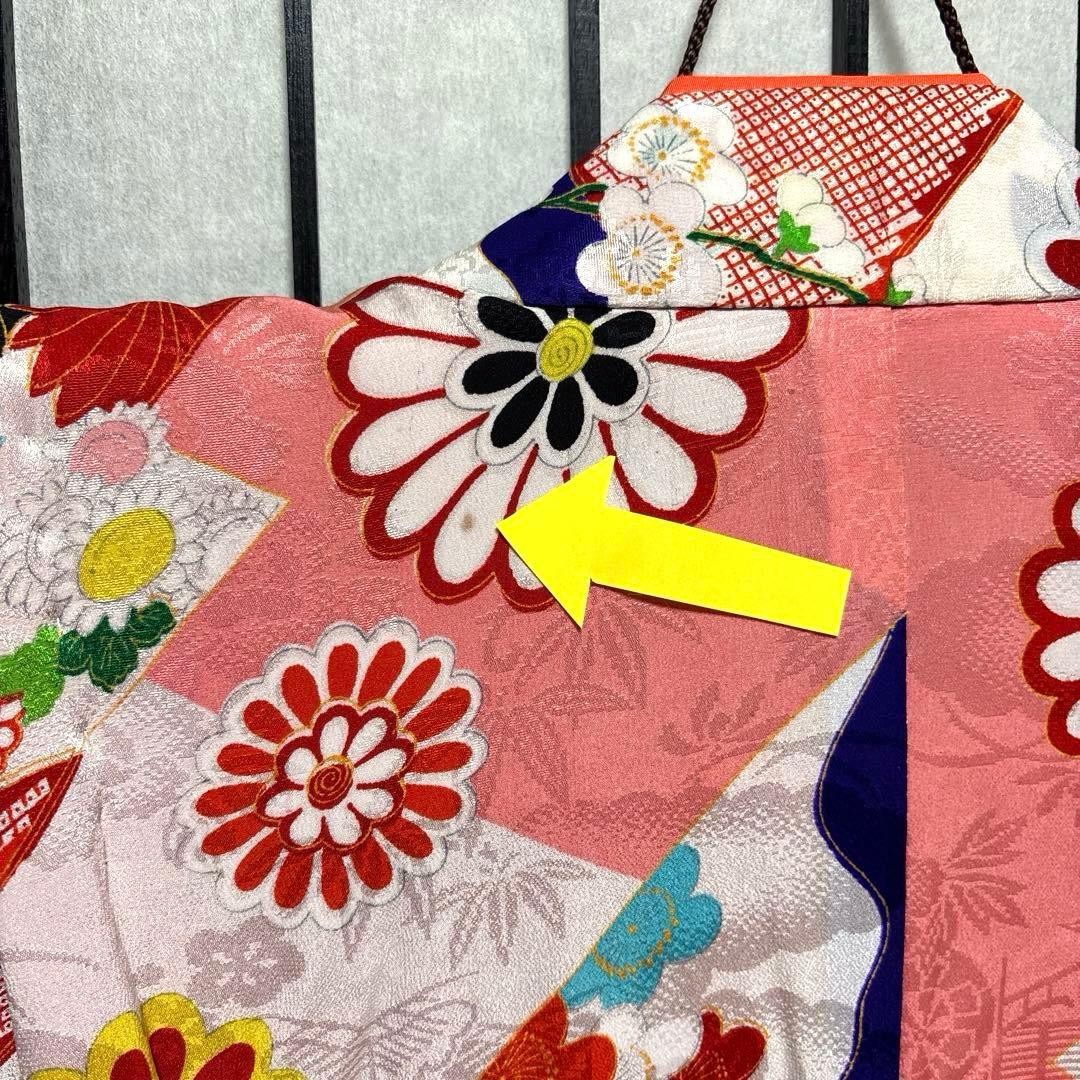 七五三　着物セット　7歳　アンティーク　だらり帯　ぽっくり　舞妓スタイル