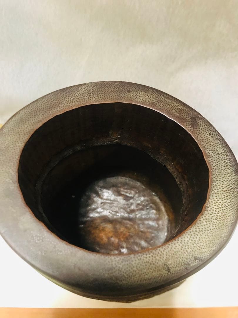 中国古美術 竹根彫 筆筒 ，「一帆風順」時代を経た深い艶のある逸品