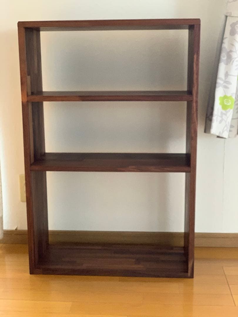 【ウォルナット】3段カフェラック　アンティーク　本棚　ブックラック