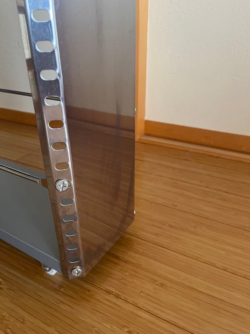 お買い得！ステンレス製隙間収納ワゴン大　スリム棚 大容量！