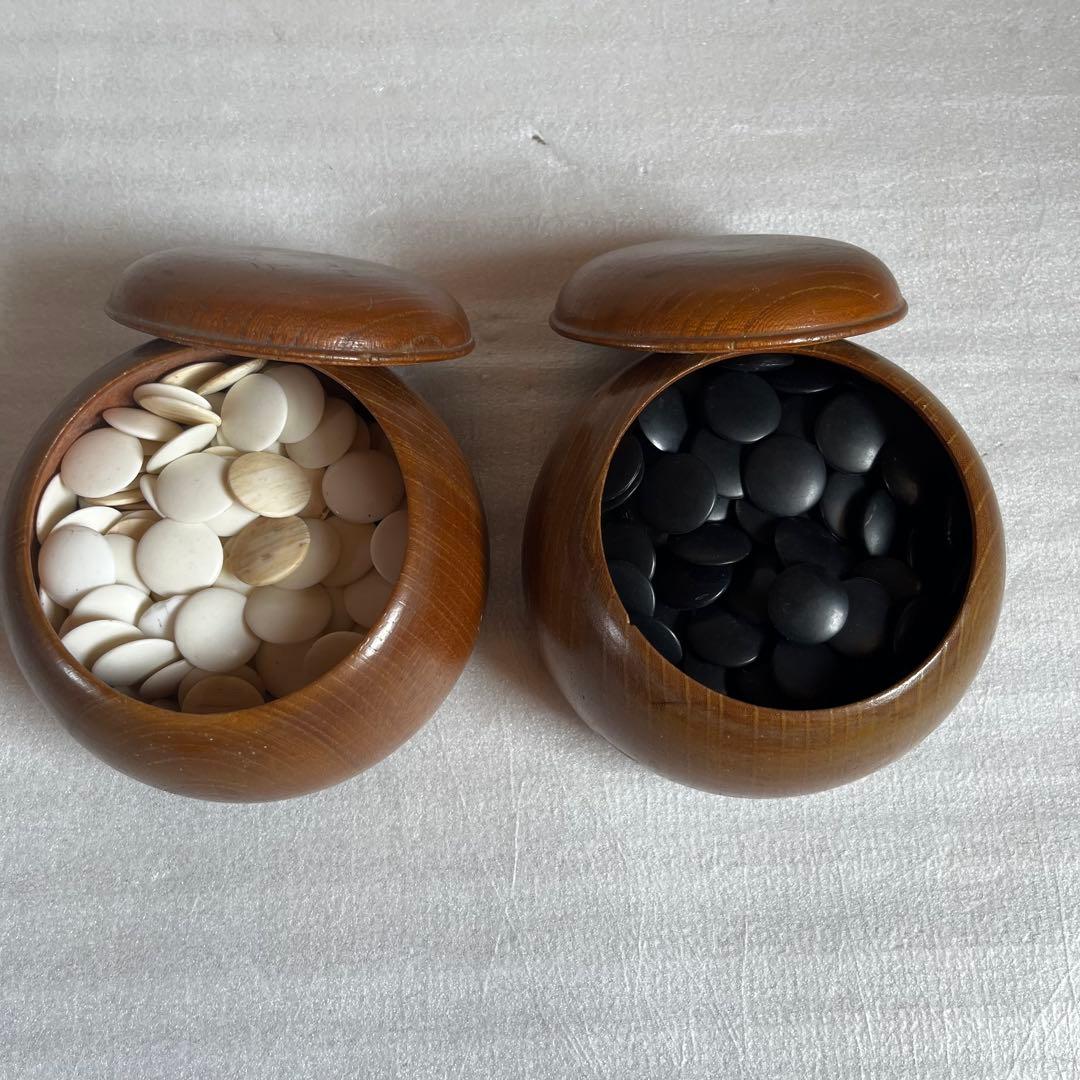 囲碁　いご　碁盤　ごばん　碁石　高級　昭和レトロ　天然木　IGO JAPAN