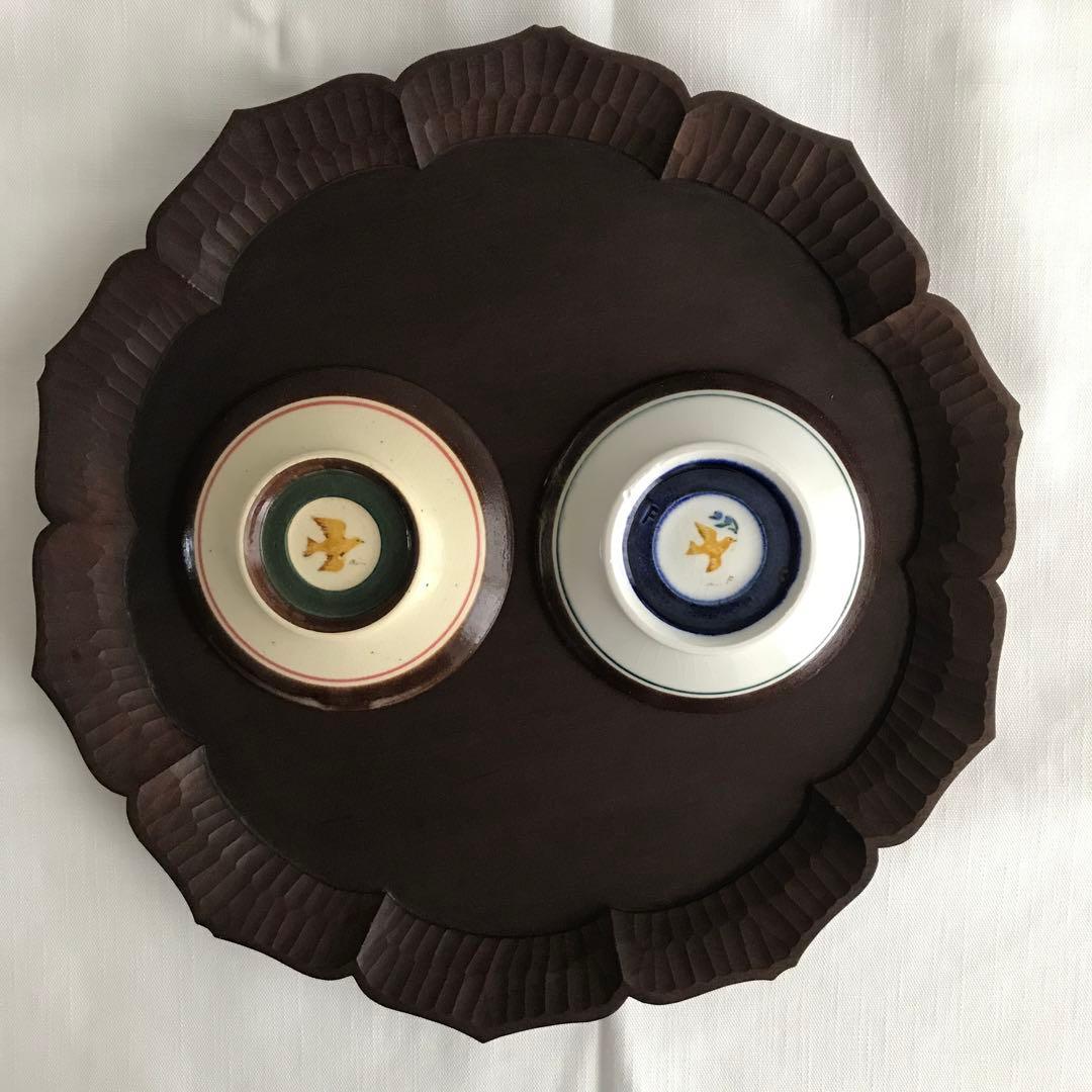 山野辺彩さん 花柄小皿 2枚セット