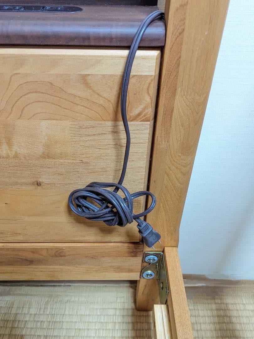 宮付き　コンセント付き　スノコ　ダブルベッドフレーム