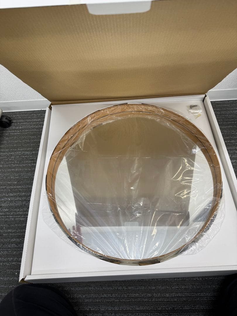 TEORI テオリ ZERO　鏡　サイズ：L　乳白　円形ミラー