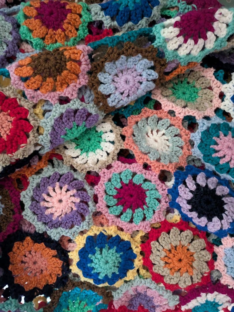 手編み　大判　マルチカバー