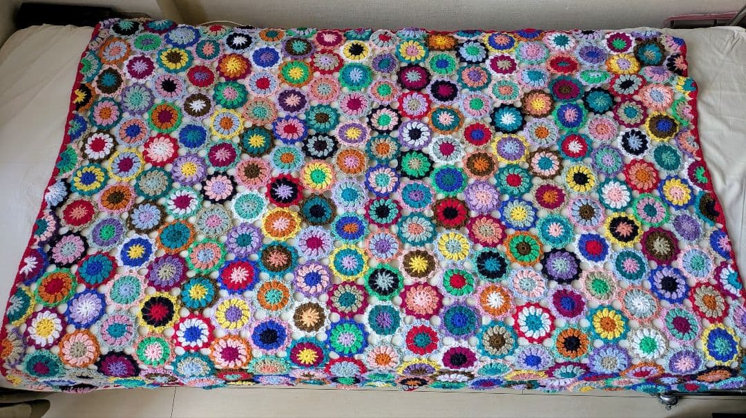 手編み　大判　マルチカバー