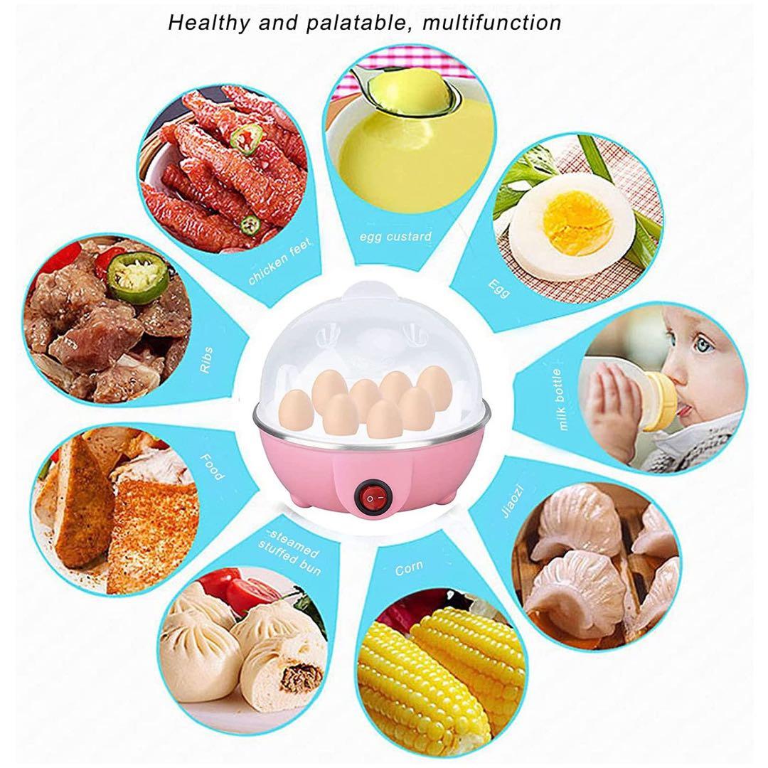 ☯️ ゆで卵メーカー コンセント式 ブルー 7卵 調理家電 蒸し料理 さつまいも