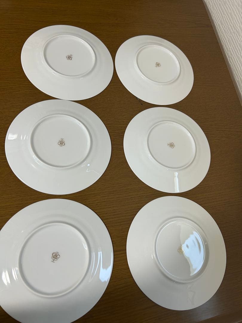 大倉陶園　白金金蝕 唐草葡萄　デザートプレート　16.8cm 6枚セット