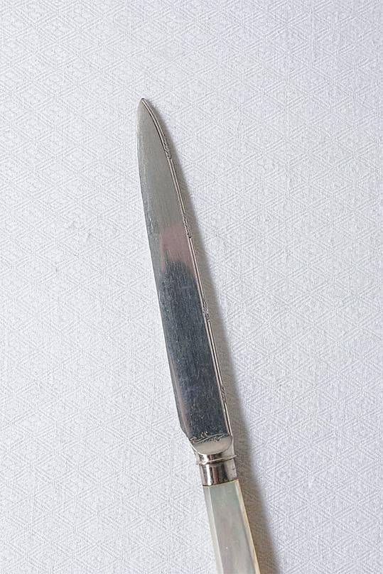 イギリスアンティーク　白蝶貝　マザーオブパール　カトラリー　フォーク＆ナイフ　B