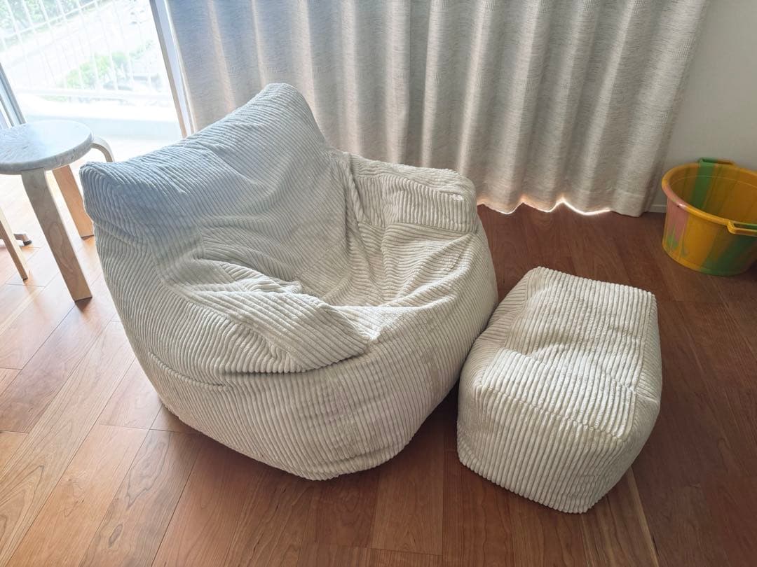 loosy　ビーズソファ　オットマン　beige