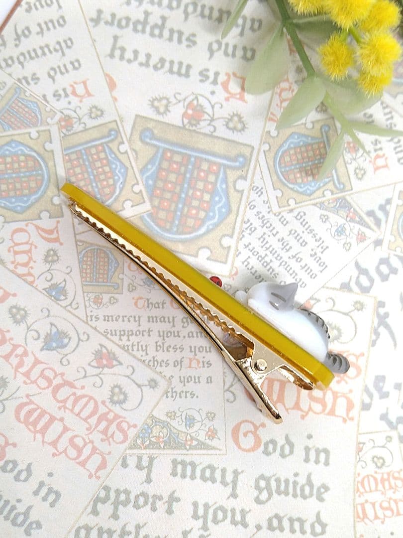 ヘアクリップ  てんとう虫とサバ白ちゃん