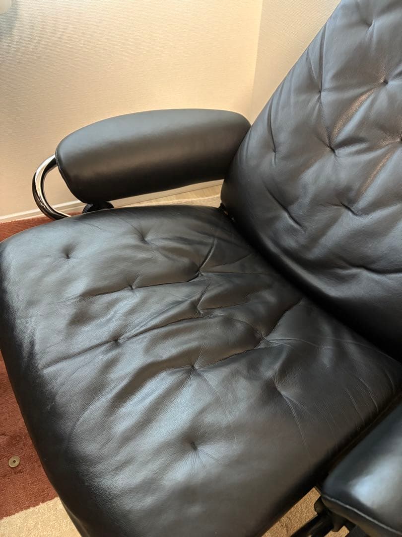 極美品 Lサイズ エコーネス 本革リクライニングチェア ストレスレス ②