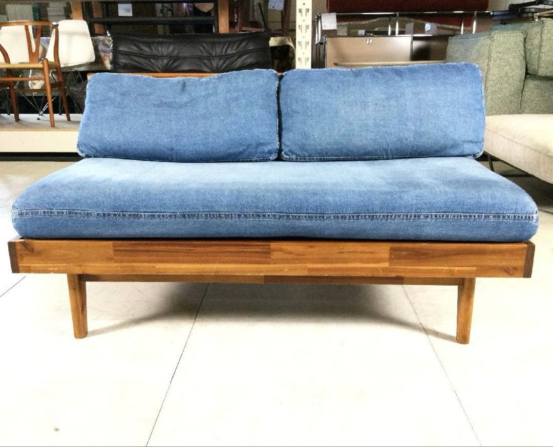 unico ウニコ SWELLA スウェラ ベンチアームレスソファ デニム