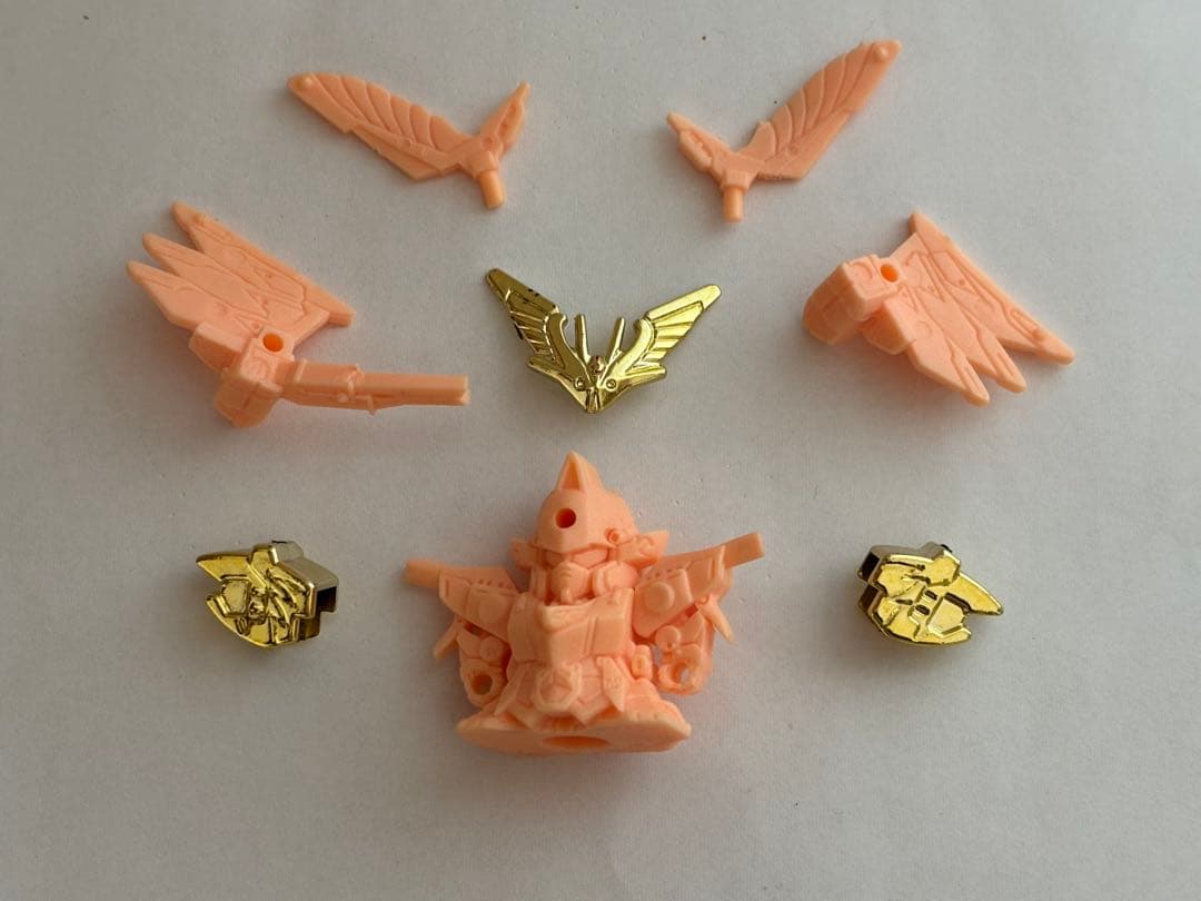 ガン消し　SDガンダム 翼付きフィギュア 金メッキ 当時物