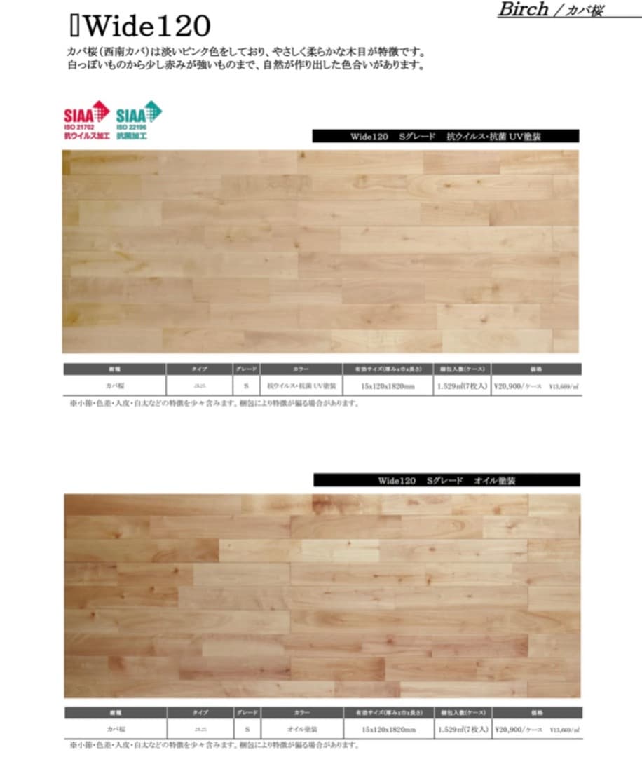 【フローリング】バーチ2箱